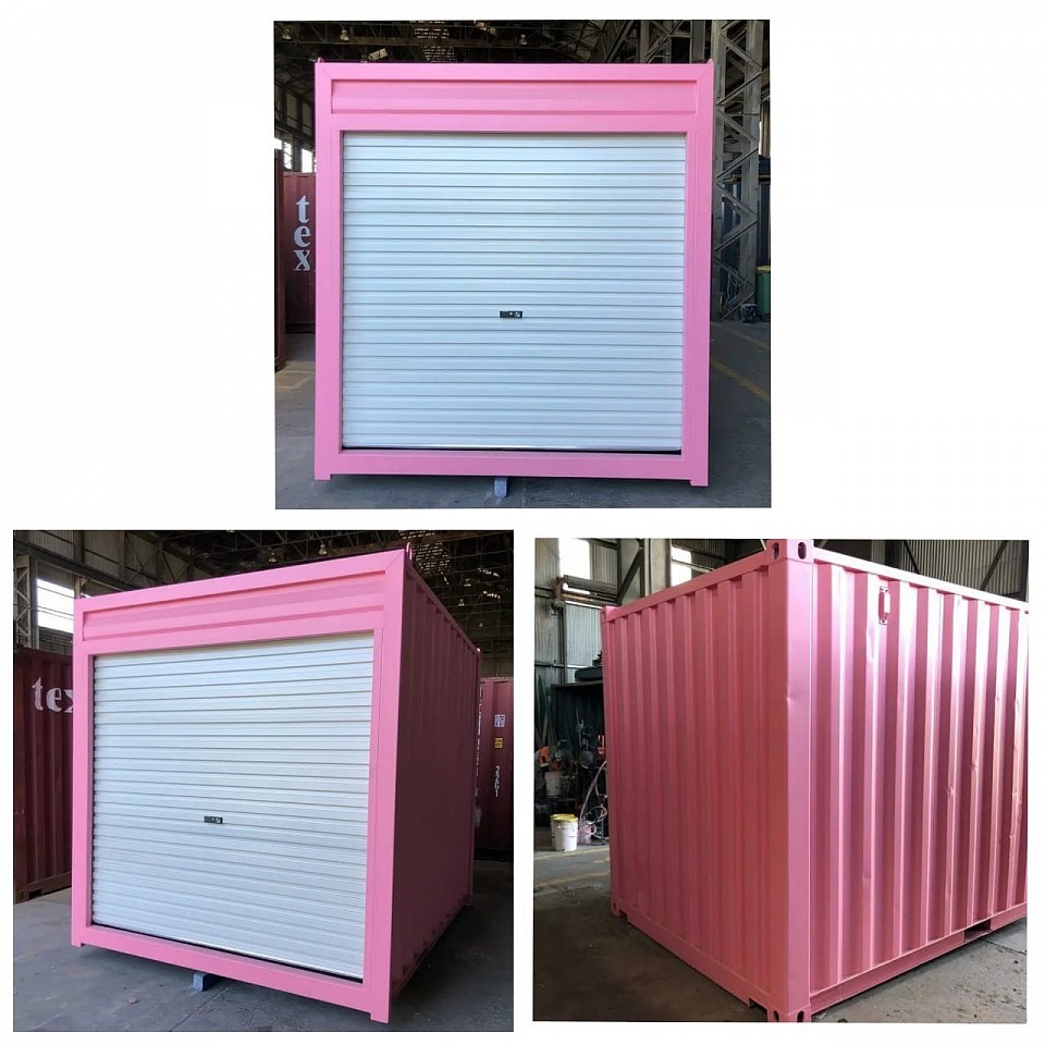 10ft shipping container with customized desing available in all colors.                              $2000